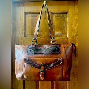 PATRICIA NASH Prato Detailed East-West Tote Bag Leather